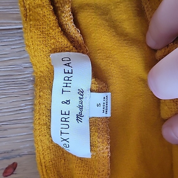 Texture Thread By Madewell Yellow Dress Size Small - Picture 4 of 7